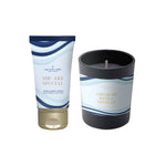 'Enjoy The Good Times' Festive Ribbon Tied Gift Bag | Candle & Body Lotion Set | Warm Amber & Tiare Flower