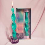 'You Light Up My Life' Swirl Candle & Holder Set