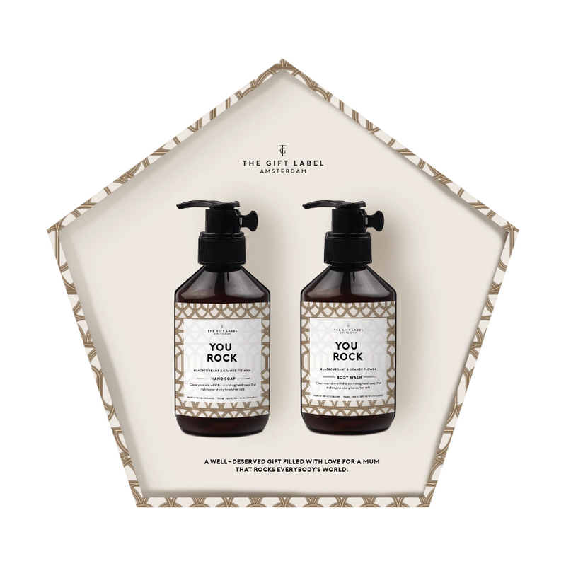 'You Rock' Pentagonal Gift Box for Her | Hand Soap & Body Wash Set