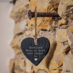 Hanging 'Haste Ye Back' Decoration | Slate