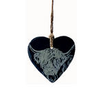 Hanging Highland Cow Decoration | Slate