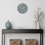 Arabic Wall Clock | Flax Blue | 12"