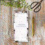 Blanc Floral Magnetic Shopping List