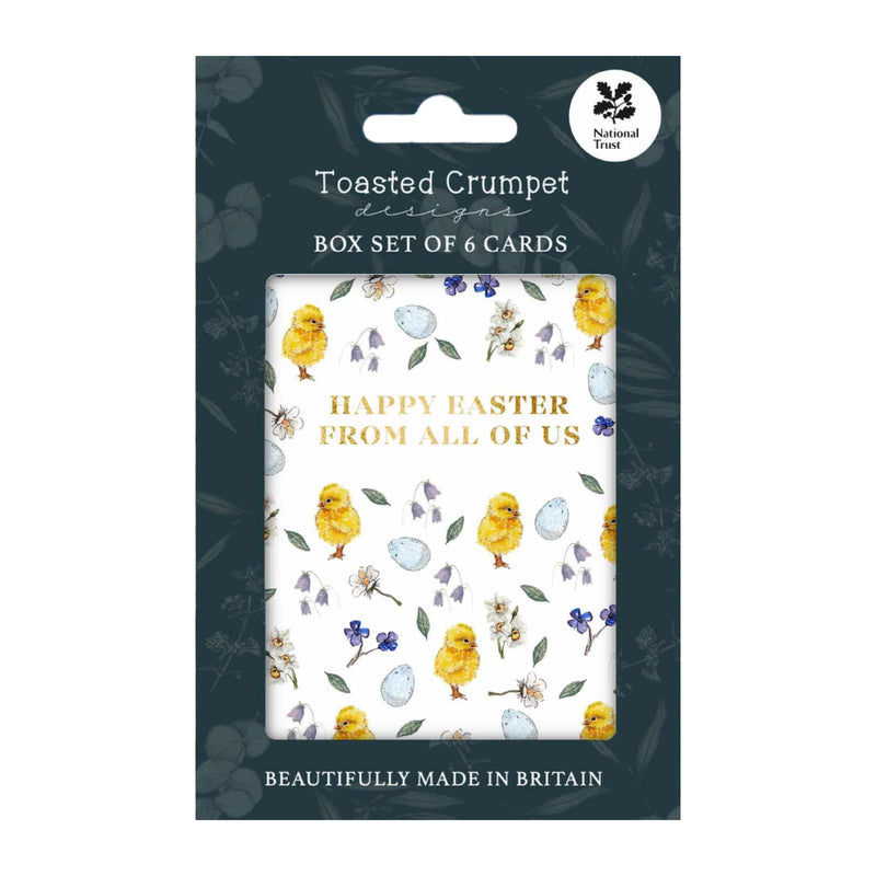 'Happy Easter' Greeting Cards | White | Set of 6