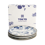 Flora Japonica Plate Gift Set | Blue & White | 4 Piece