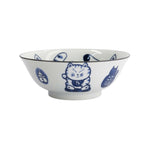 Kawaii Cat Couple Ramen Bowl | Blue & White | 20cm
