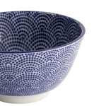 Nippon Dots Rice Bowl | Blue & White | 12cm