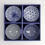 Nippon Mixed Rice Bowl Gift Set | Blue & White | 4 Piece