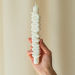 'Happy Bday' Taper Candle | White