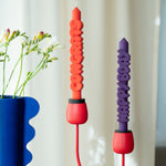 Birthday Taper Candles | Indigo/Orange | Set of 2