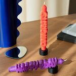 Birthday Taper Candles | Indigo/Orange | Set of 2