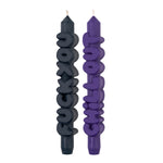 Anger Management Taper Candles | Black/Indigo | Set of 2