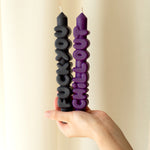 Anger Management Taper Candles | Black/Indigo | Set of 2