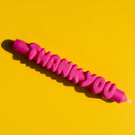 'Thank You' Taper Candle | Pink