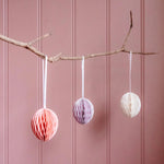 Decorative Hanging Paper Easter Eggs | Purple | Set of 4