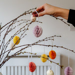 Decorative Hanging Paper Easter Eggs | Purple | Set of 4