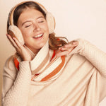 Women's Constellation Faux Fur Ear Muffs | Beige/Cream