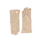 Women's Winter Gloves with Button Detail | Taupe