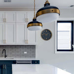 Hampton Wall Clock | Navy & Brass | 10''