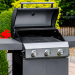 Classic 3 Burner Hybrid Barbecue | Matt Grey