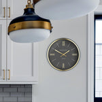 Hampton Wall Clock | Charcoal & Gold | 10''