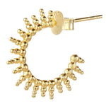 Beaded Hoop Earrings | Valeria | Sterling Silver & Gold Plated