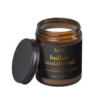 Indian Sandalwood Scented Jar Candle | Pink Pepper, Raspberry, Tonka & Tobacco | 140g