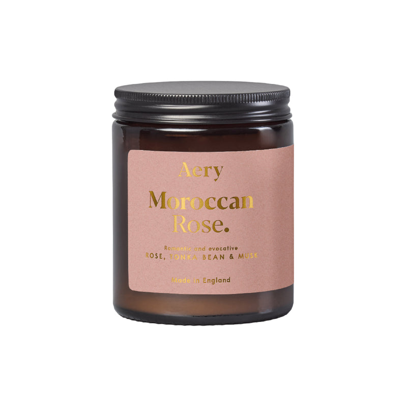 Moroccan Rose Scented Jar Candle | Rose, Tonka Bean & Musk | 140g