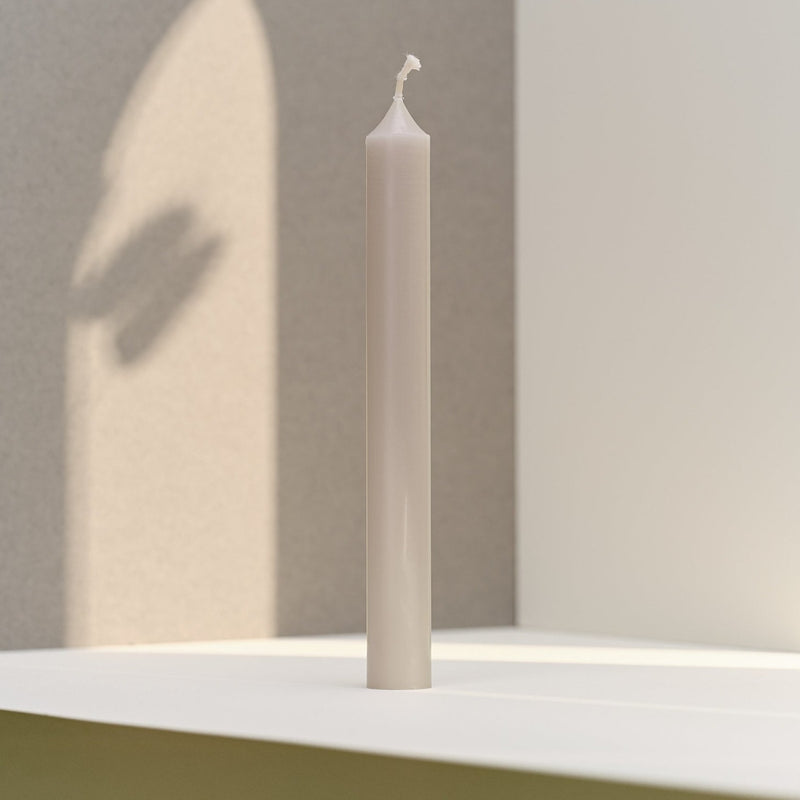 Straight Dinner Candle | Grey | 20cm