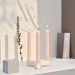 Straight Dinner Candle | Pastel Pink | 20cm