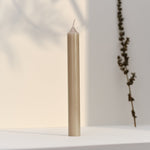 Straight Dinner Candle | Taupe | 20cm