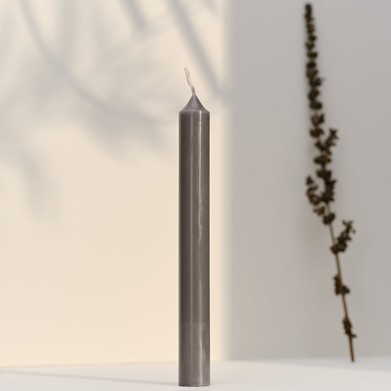 Straight Dinner Candle | Timeless Grey | 20cm