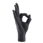 OK Hand Gesture Candle | Black