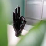 OK Hand Gesture Candle | Black