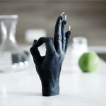 OK Hand Gesture Candle | Black