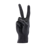 Peace Hand Gesture Candle | Black