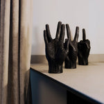 Live Long and Prosper Hand Gesture Candle | Black