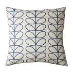 Linear Stem Feather Cushion | Whale Blue