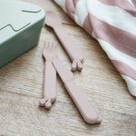 Kiddish Deer Friends Cutlery Set | Powder Pink