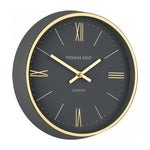 Hampton Wall Clock | Charcoal & Gold | 10''