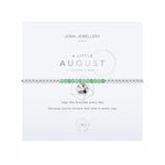 A Little August Birthstone Bracelet | Silver Plated with Aventurine