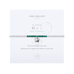A Little May Birthstone Bracelet | Silver Plated with Green Agate