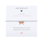 Children's A Little 'Lovely Niece' Bracelet | Silver & Rose Gold Plated