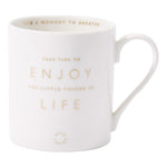 Porcelain Mug | Take Time To Enjoy The Little Things In Life | Sage Green