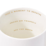 Porcelain Mug | Take Time To Enjoy The Little Things In Life | Sage Green