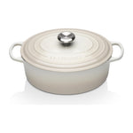 Oval Cast Iron Casserole Dish | Meringue | 29cm