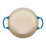 Round Cast Iron Casserole Dish | Deep Teal | 24cm