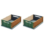 Medium Weston Storage Box Set | Sea Blue Mix | 2 Pack