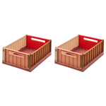 Small Weston Storage Box Set | Dusty Raspberry Mix | 2 Pack