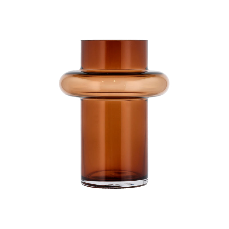Short Tube Vase | Amber | 20cm